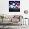 Dragonfly Flower - Full Round Diamond - 30x30cm