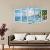 5pcs Seaside - Full Round Diamond - 95x45cm