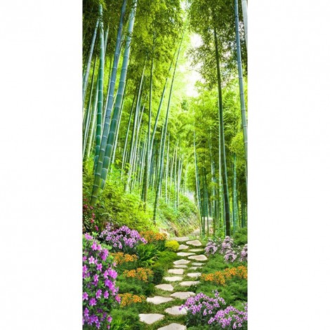 Bamboo Road - Full Round Diamond Painting - 85x45cm