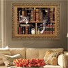 Bookshelf Cat 5D DIY Diamond Painting