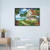 Coconut House By The Sea - Full Round Diamond - 40*30cm