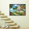 Coconut House By The Sea - Full Round Diamond - 40*30cm