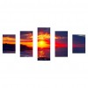 5 Panels Mountains River  - Full Round Diamond - 103x45cm