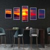 5 Panels Mountains River  - Full Round Diamond - 103x45cm