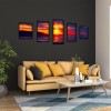 5 Panels Mountains River  - Full Round Diamond - 103x45cm