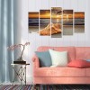 5pcs Seaside Sunset - Full Round Diamond - 95x45cm