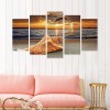 5pcs Seaside Sunset - Full Round Diamond - 95x45cm