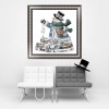 Xmas Snowman - Partial Round Diamond - 30x30cm