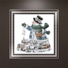 Xmas Snowman - Partial Round Diamond - 30x30cm