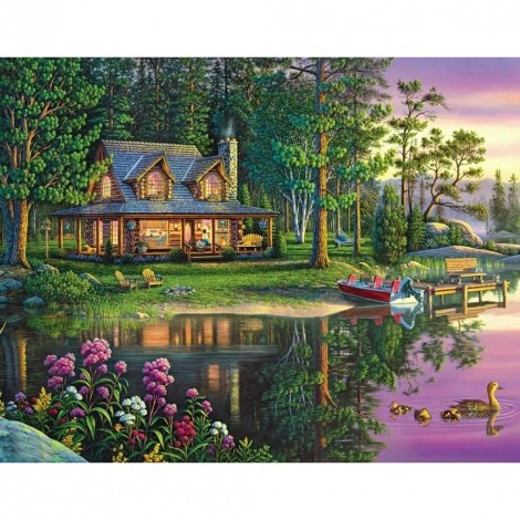 Cottage - Full Round Diamond - 50x40cm
