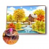 Autumn scenery-Full Round Diamond - 40x30cm