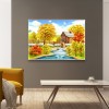 Autumn scenery-Full Round Diamond - 40x30cm