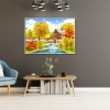 Autumn scenery-Full Round Diamond - 40x30cm