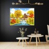 Autumn scenery-Full Round Diamond - 40x30cm