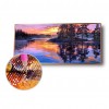 Sunset Lake Scene - Full Round Diamond - 60x30cm