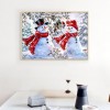 Cute Snowman - Full Round Diamond - 40x30cm