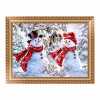 Cute Snowman - Full Round Diamond - 40x30cm