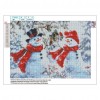 Cute Snowman - Full Round Diamond - 40x30cm