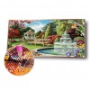 DIY Full Round Diamond Painting Garden Resin Picture Rhinestone Handworks