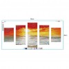 5pcs/set Beach-Full Round Diamond Painting - 95x45cm