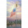 American Flag - Full Round Diamond - 45x85cm
