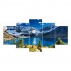 5pcs/set Blue Sea Sky - Full Round Diamond Painting - 95x45cm