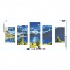 5pcs/set Blue Sea Sky - Full Round Diamond Painting - 95x45cm