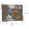 Cross Ctitch Mountain Cabin  - Full Square Diamond - 50x40cm
