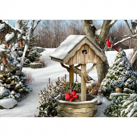 Christmas  - Full Round Diamond - 40x30cm