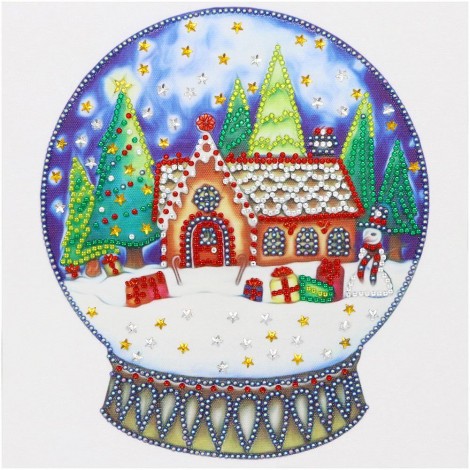 Christmas House - Special Shaped Diamond - 30x30cm