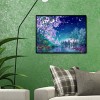 Cherry Blossom Night Scene - Full Square Diamond - 50x40cm