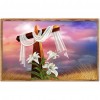 Cross Easter - Full Round Diamond - 40x30cm