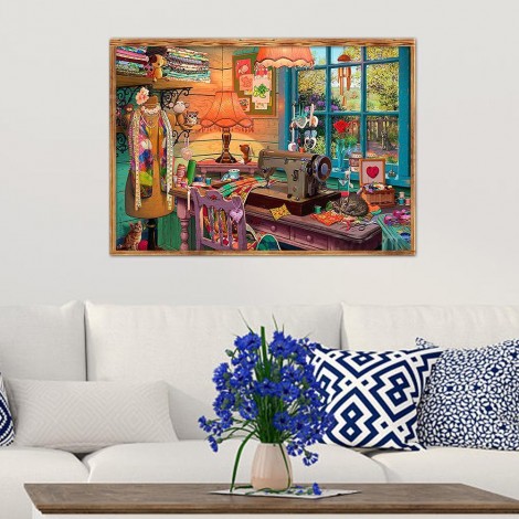 Woods Landscape  - Full Round Diamond - 45x85cm