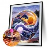 Dolphins - Partial Round Diamond - 30x40cm