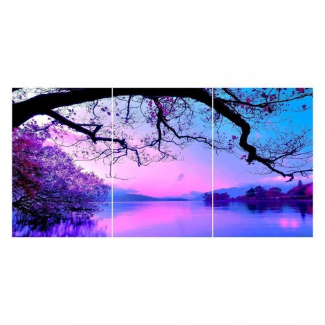 3pcs/set Purple Cloud-Full Round Diamond Painting - 80x40cm