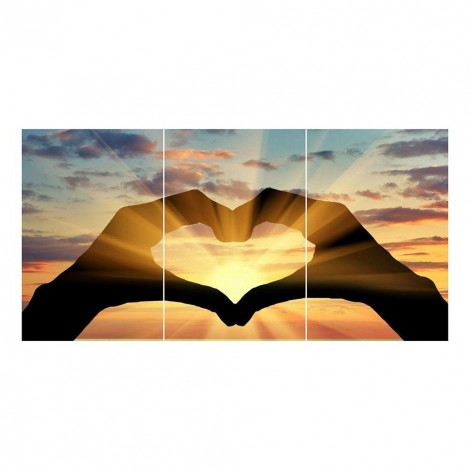 3pcs/set Love-Full Round Diamond Painting - 80x40cm