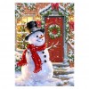Christmas Snowman - Full Round Diamond - 40x30cm