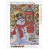 Christmas Snowman - Full Round Diamond - 40x30cm