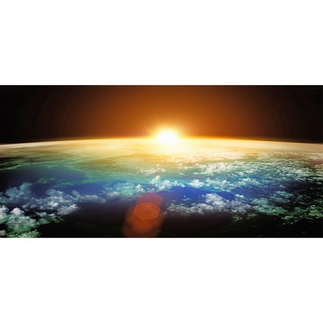 Sunrise Over Earth - Full Round Diamond - 80x40cm