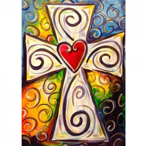 Cross  - Full Round Diamond - 30x40cm