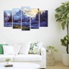 5pcs Snow Mountain - Full Round Diamond - 95x45cm