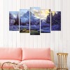 5pcs Snow Mountain - Full Round Diamond - 95x45cm
