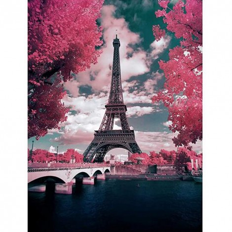 Eiffel Tower - Full Round Diamond - 30x40cm