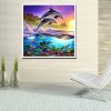Dolphin - Full Drill Round Diamond Painting - 30x30cm