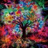 Colorful Tree - Full Round Diamond - 30x30cm