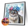 5D Mosaic Craft Full Round Drill DIY Flower Cat Rhinestone Diamond Painting
