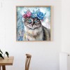 5D Mosaic Craft Full Round Drill DIY Flower Cat Rhinestone Diamond Painting