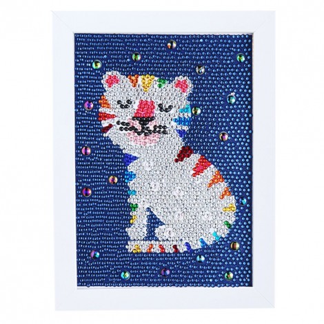Cute Kitten with Frame - Special Shaped Diamond -
