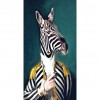 Zebra Gentleman - Full Round Diamond - 45*85cm