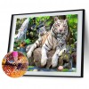 White Tiger Family   DIY Diamond Painting